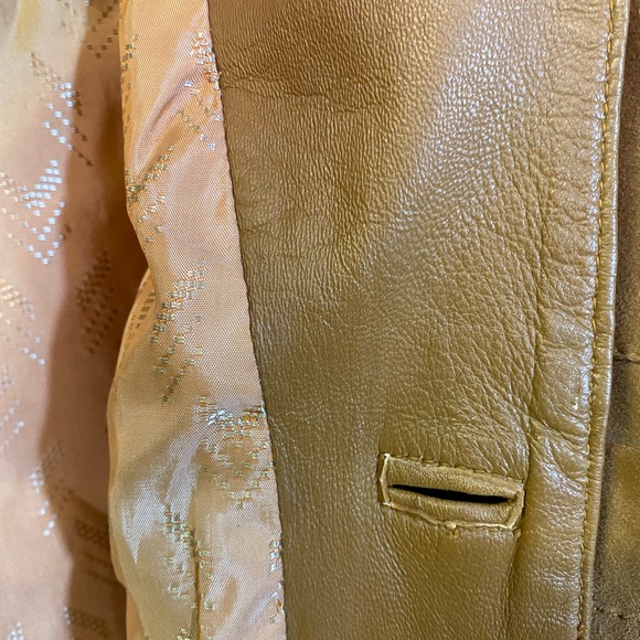 RR Serra Mens Tan Suede Cost 3/4 Length with Pockets Button Closure Lined - Picture 15 of 15